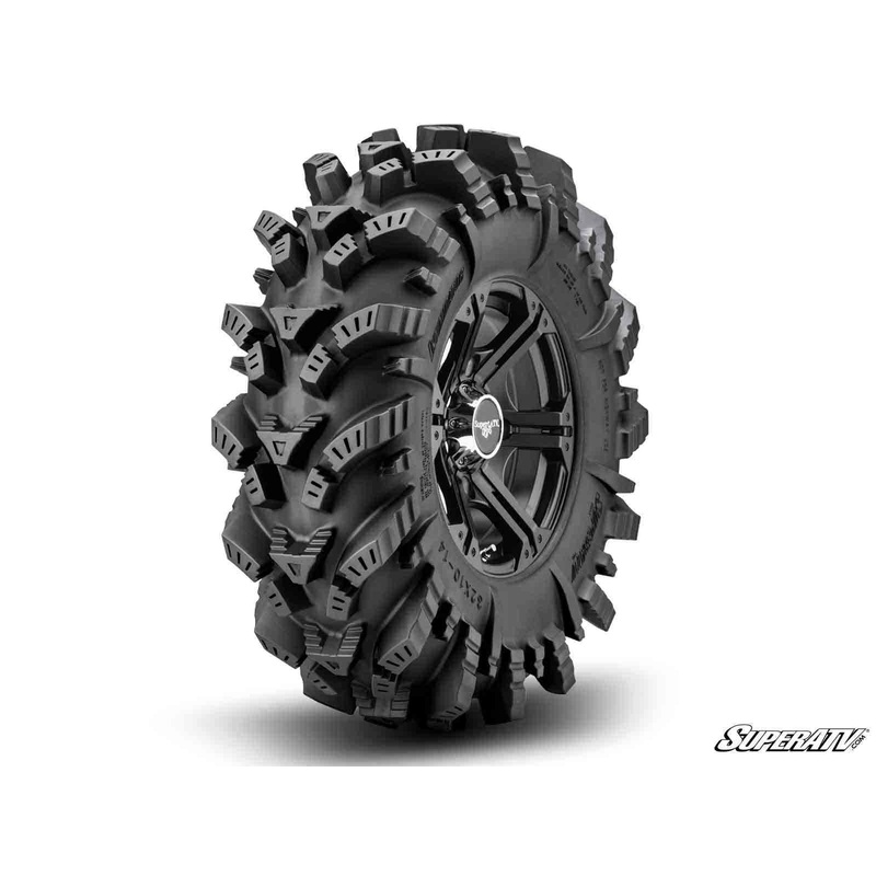 SuperATV Intimidator Tires 26x10x14 on 14" Bandit H-Series Black Wheels 4/156 Pattern