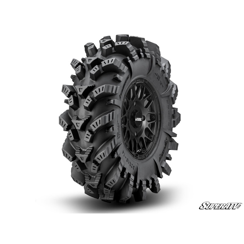 SuperATV  Intimidator Tires 34x10x15 on 15" Satin Black Hellfire Wheels 5/4.5 Pattern