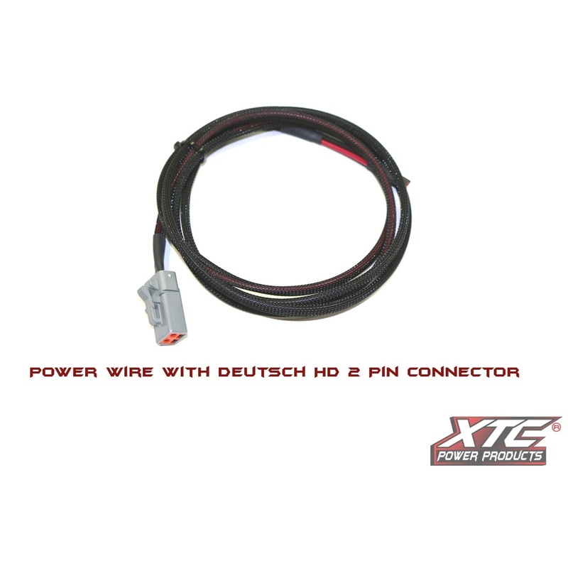 XTC 6' Power Cable with Heavy Duty Deutsch 2 Pin Connector on one end