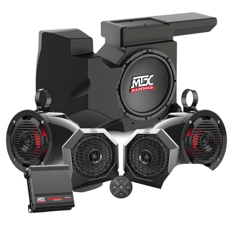 Polaris RZR Bluetooth Enabled Four Speaker, Dual Amplifier, & Single Subwoofer Audio System (2014-2019)
