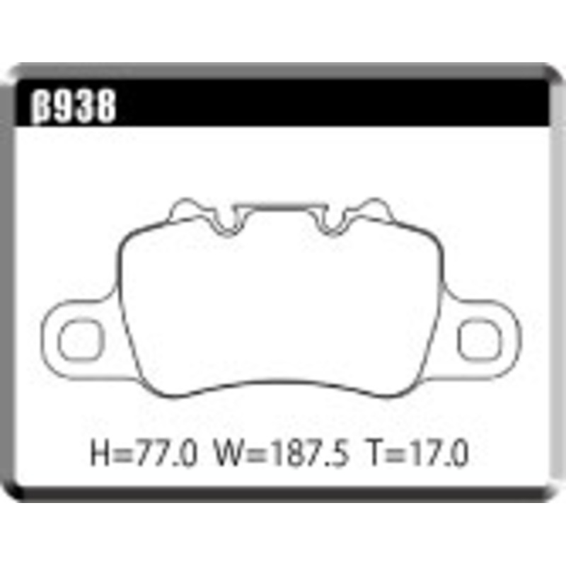 ACRE PC3200 BRAKE PAD REAR FOR PORSCHE 911 991H 991J 3.8 TURBO TURBO S 991H2 991J2 938-PC3200