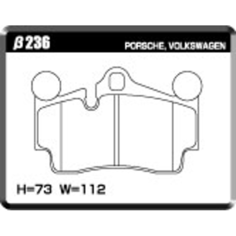 ACRE PC3200 BRAKE PAD REAR FOR PORSCHE CAYENNE 955 9PA 4.5 TURBO HIGH PERFORMANCE EDITION 9PA50SA 236-PC3200