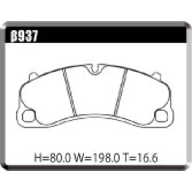 ACRE PC2600 BRAKE PAD FRONT FOR PORSCHE 718 CAYMAN 982 4.0 CAYMAN GTS 937-PC2600