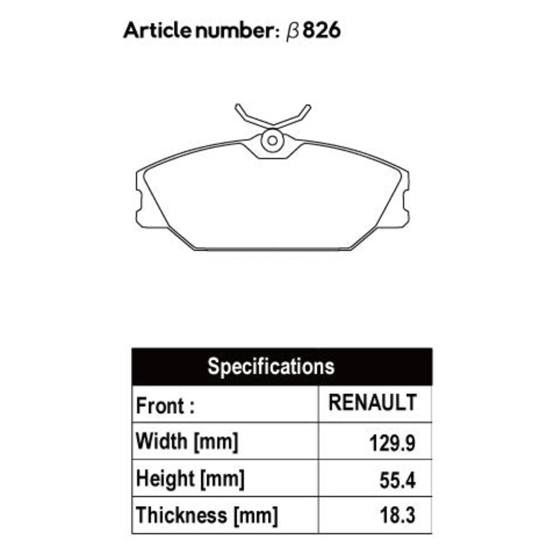ACRE PC3200 BRAKE PAD FRONT FOR RENAULT SCENIC RX4 AF4J2 826-PC3200