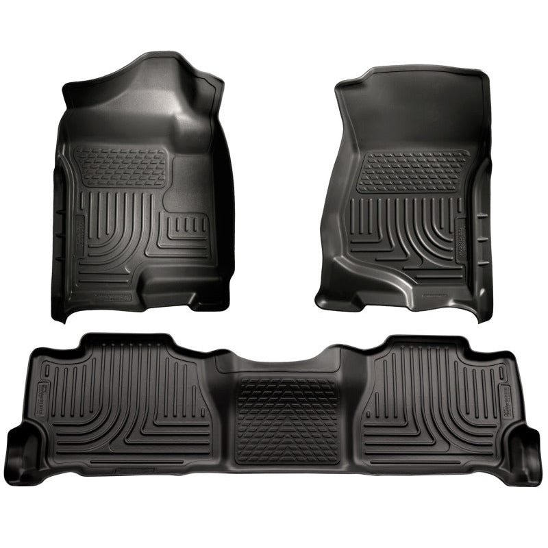 Husky Liners 07-13 GM Escalade/Suburban/Yukon WeatherBeater Black Front & 2nd Seat Floor Liners
