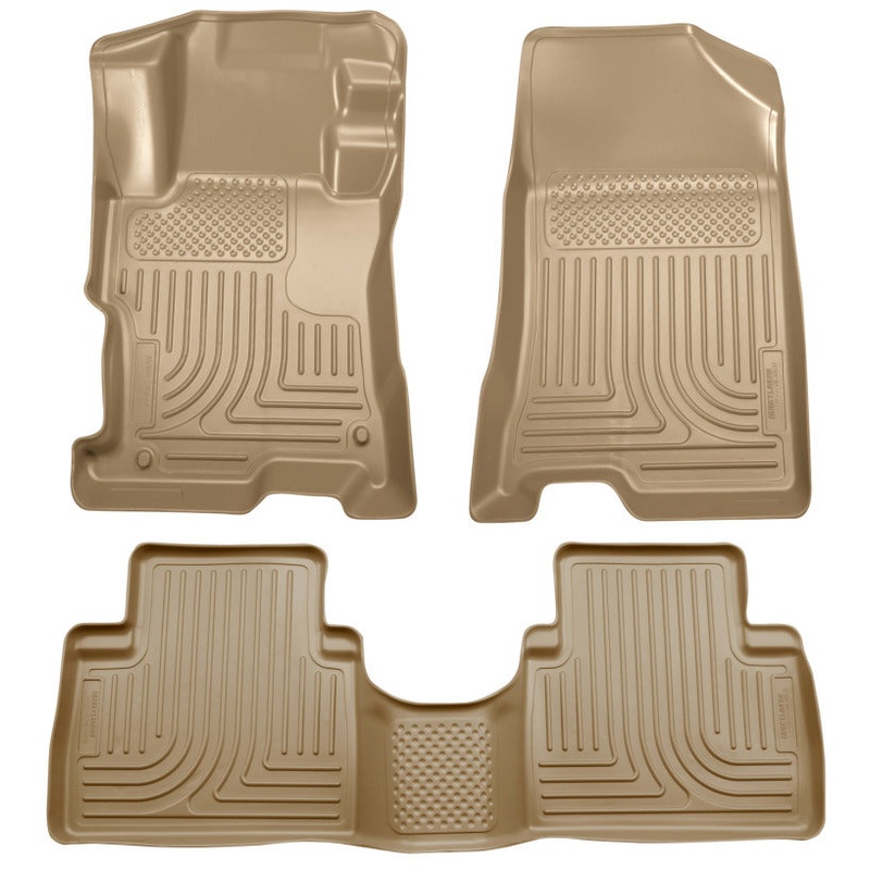 Husky Liners 08-12 Honda Accord (4DR) WeatherBeater Combo Tan Floor Liners (One Piece for 2nd Row)