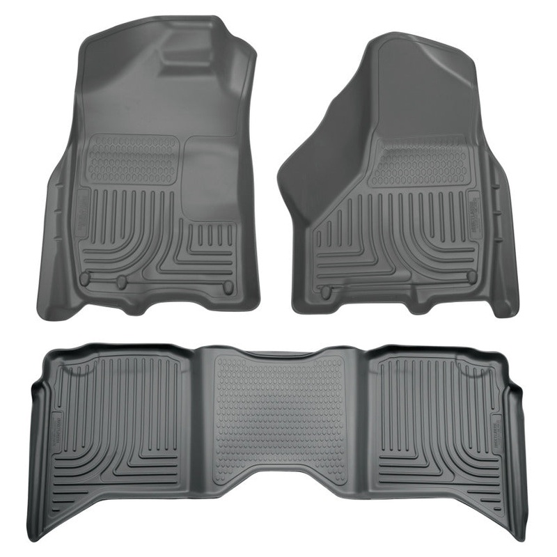 Husky Liners 2012 Dodge Ram 1500/2500/3500 Crew Cab WeatherBeater Combo Gray Floor Liners
